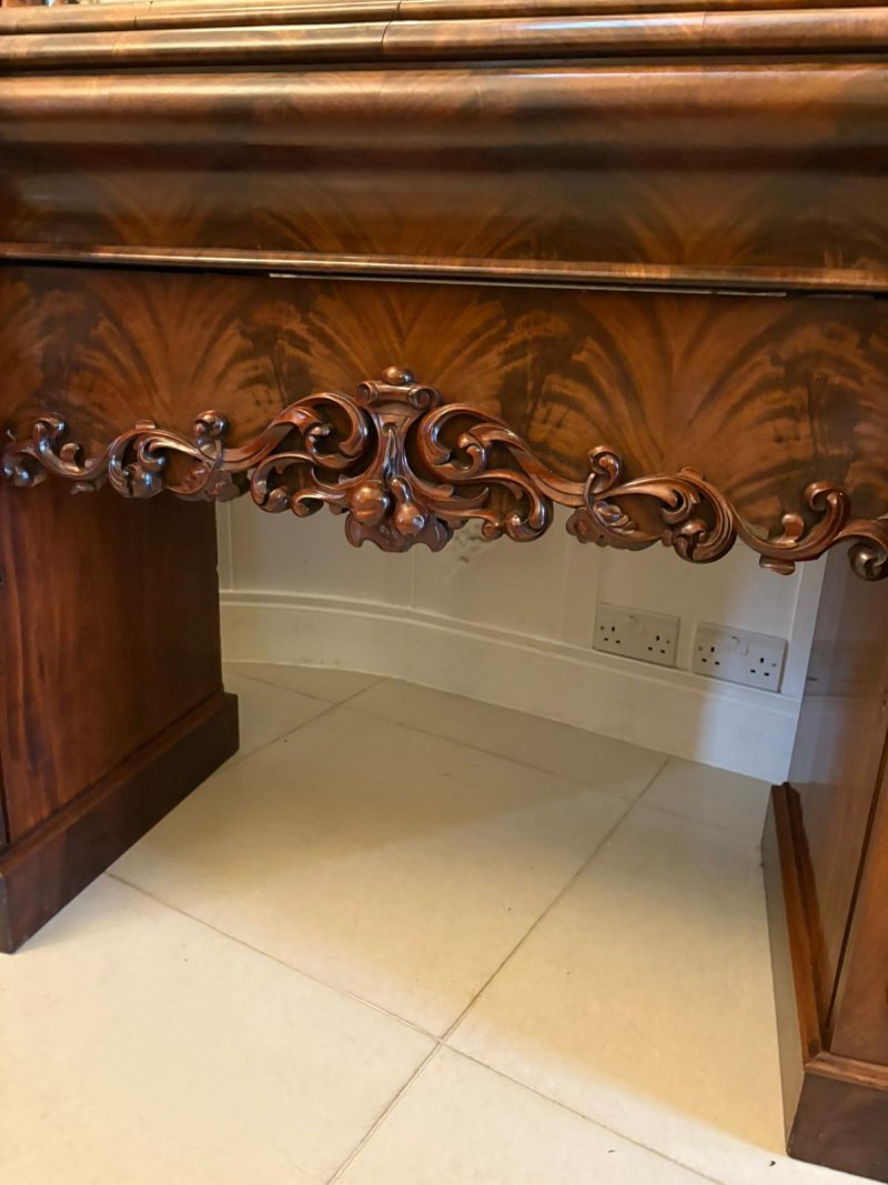 Outstanding Quality Antique Victorian Carved Mahogany Mirror Back Sideboard